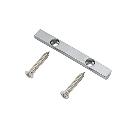 Abbildung von Musiclily Pro 43mm Messing Bass Saitenniederhalter String Retainer Bar für 4 Saiter E Bass, Chrom