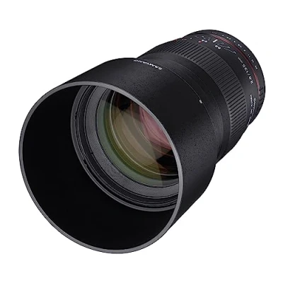 Abbildung von Samyang 7492 135mm F2.0 für Nikon F Vollformat und APS C Teleobjektiv Festbrennweite Kameras, manueller Fokus, D6, D5, D780, D850, D3500, D5600, D7500, D500