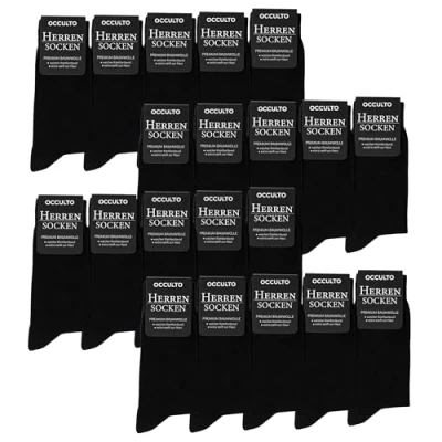 Abbildung von OCCULTO Businesssocken Herren Schwarze Socken 10 30er Pack (Modell: Hermann) (20 Paar)