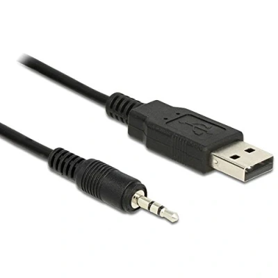 Abbildung von DELOCK 1.8m USB 2.0 A/2.5mm Schwarz Kabelschnittstellen /Adapter (USB A, 2.5mm, Male Connector/Male Connector, 1,8 m, Schwarz)
