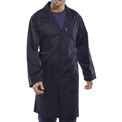 Abbildung von Kittel für Labor oder Lager, Polyester Baumwoll Mix, Gr. 36, Marineblau