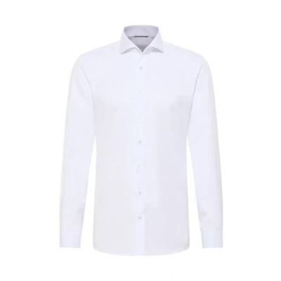 Abbildung von ETERNA Slim Fit Cover Hemd Langarm Haifischkragen Blickdicht Struktur weiß Gr. 38