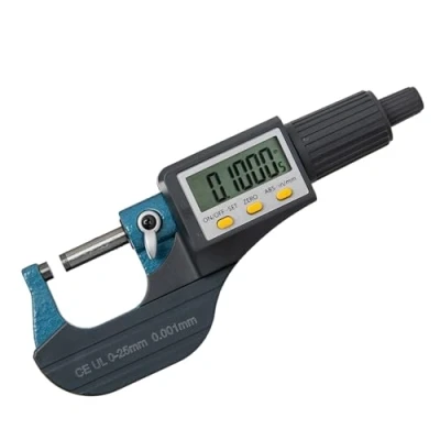 Abbildung von Beslands Mikrometer Digital Bügelmessschraube 0 25mm/ 0.001mm Hohe Präzision Elektronische Digitale Mikrometerschieber Länge Messwerkzeug 0.001mm(0.00005 &quot;)