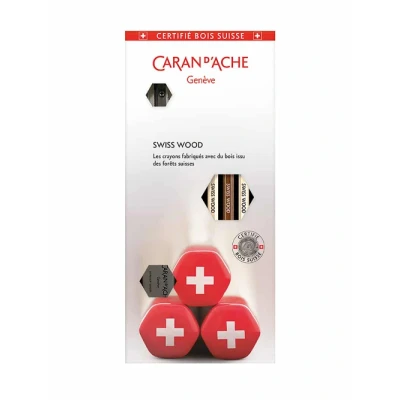 Abbildung von Caran d&#039;Ache Bleistifte Swiss Wood 3er Set