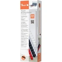 Abbildung von Peach Plastikbinderücken A4 8mm 45 Blatt 100 Stück schwarz PB408 02