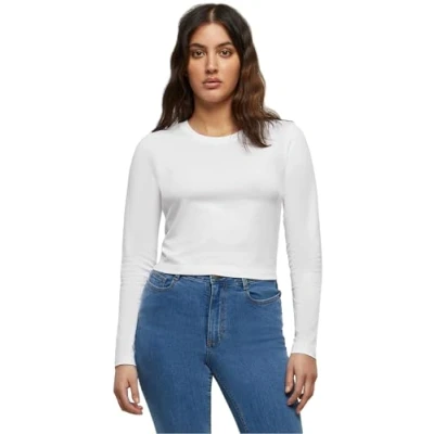 Abbildung von Build Your Brand Damen BY261 Ladies Short Longsleeve T Shirt, White, 5XL