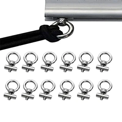 Abbildung von Etomvoop Markisen Schienenstopper, 12 mm x 6 mm, Campingzelt Ausrüstung, Wohnwagen Zubehör für Wohnwagen, Wohnmobil, Wohnmobil (12 Stück)