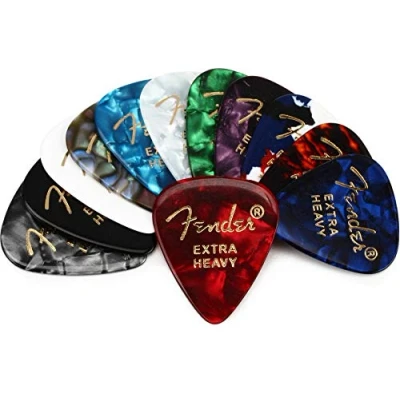 Abbildung von Fender Plektrum, 351 Picks Celluloid Medley Extra Heavy Plektren Set