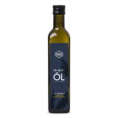 Abbildung von C8 MCT Öl BIO aus Kokosöl 500 ml 95% Caprylsäure geschmacksneutral ketogen native goods