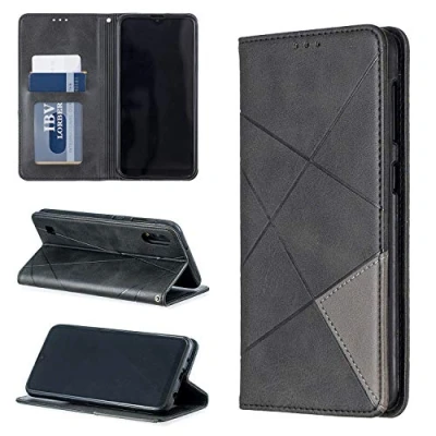 Abbildung von hülle für Samsung Galaxy A10 Leder,Hülle SM A105G/DS 2019 / A105FN/DS A105N A105M M105F/DS M10 Schutzhülle Case Cover Black