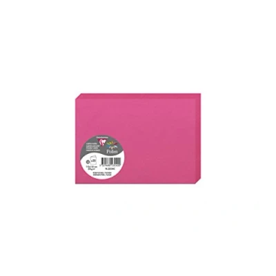 Abbildung von Clairefontaine 2324C Packung mit 25 Doppelkarten Pollen, 210g, in Format C6, 110 x 155mm, fuchsia