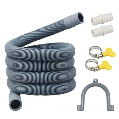 Abbildung von Ablaufschlauch Verlängerung für Waschmaschinen,Waschmaschinenschlauch 4M,Geschirrspüler Set,Ablaufschlauch Set,inkl Schlauchverbinder und Schlauchschellen