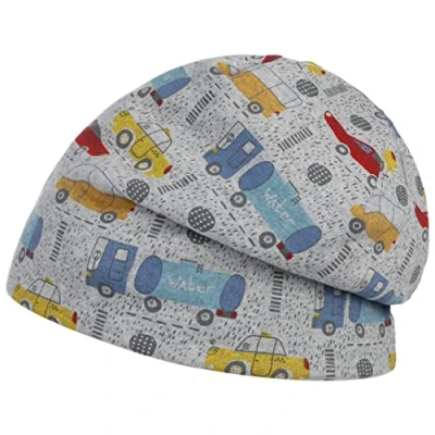 Abbildung von Sterntaler Baby Jungen Slouch Beanie Auto Mütze, Silber, 49