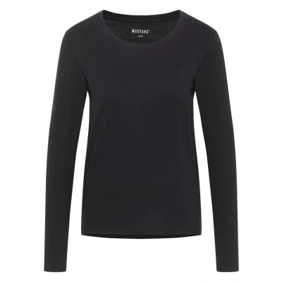 Abbildung von Mustang Langarmshirt, Damen, Größe: XS, Schwarz