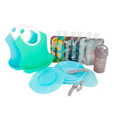 Abbildung von Twistshake Tableware Kit, Blau/Grün/Grau