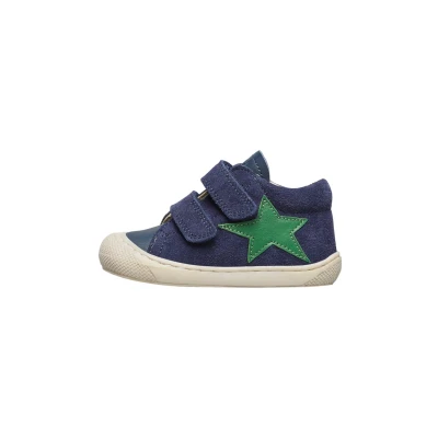 Abbildung von Naturino Lauflernschuhe aus Leder und Veloursleder, Marineblau grün 23