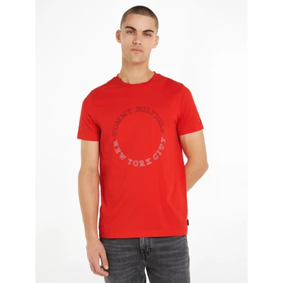 Abbildung von Tommy Hilfiger Monotype Roundle TEE Tshirt print, Herren, Größe: Medium, Fireworks