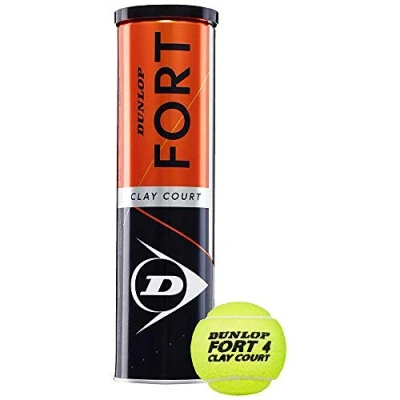 Abbildung von Dunlop Tennisball Fort Clay Court für Sandplatz, Rasen &amp; Hartplatz (1x4er Dose), GELB