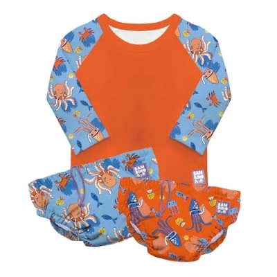 Abbildung von Bambino Mio Unisex Baby Swim Schwimm Set, Wellen, 6 12 Monate