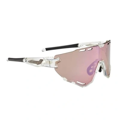 Abbildung von SWISSEYE Mantra Sportbrille (100% UVA , UVB und UVC Schutz, verstellbarer Nasenbereich &amp; gummierte Bügelenden, splitterfreies Material TR90, inkl. Etui), shiny laser crystal