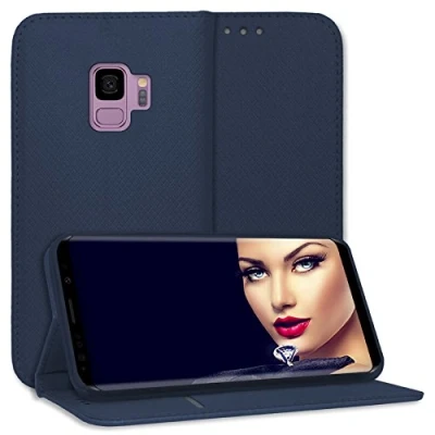 Abbildung von mtb more energy® Schutz Tasche Bookstyle für Samsung Galaxy S9 (G960 / 5.8&#039;&#039;) dunkelblau Kunstleder Klapp Cover Hülle Case