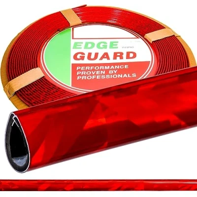 Abbildung von RECAMBO U Form Gummi Kantenschutz für Autotüren 15 Meter Auto Gummidichtung und Fensterdichtung, passend die Mehrheit der Fahrzeuge Rot Hologram