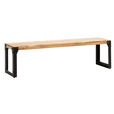 Abbildung von FINEBUY Essbank FB60611 (Akazie Massivholz 160 cm, Industrial Holzbank), Esszimmerbank ohne Lehne, Sitzbank Esszimmer Holz