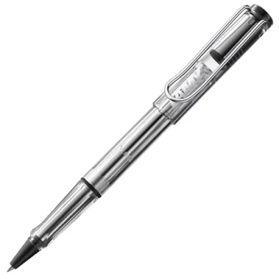 Abbildung von Lamy safari vista Tintenroller zeitlos klassicher Stift mit ergonomischem Griff &amp; Strichbreite M Gehäuse aus robustem ASA Kunststoff Tintenrollermine 63 in schwarz