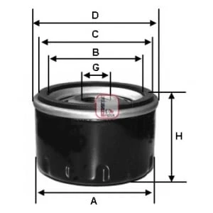 Abbildung von SOFIMA S 3440 R Ölfilter M 20 X 1,5 mit einem Rücklaufsperrventil Anschraubfilter RENAULT: MEGANE 1, 19 II Schrägheck, Super 5 Schrägheck