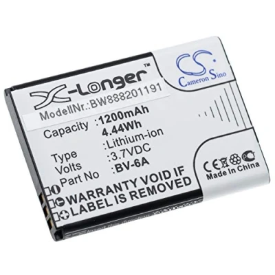 Abbildung von vhbw Akku Ersatz für Nokia BV 6A Handy Smartphone Telefon (1200 mAh, 3,7 V, Li Ion)