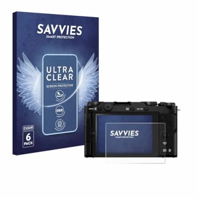 Abbildung von Savvies 6 Stück Schutzfolie für Fujifilm X M5 Displayschutz Folie Ultra Transparent