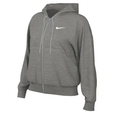 Abbildung von Nike Sportswear W NSW Style FLC FZ Hoodie OS Sweatjacke, Damen, Größe: XXL Tall, Grey heather/sail