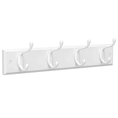 Abbildung von SONGMICS Wandgarderobe, 4 Kleiderhaken aus Metall, 40 x 9 7 cm (L B H)