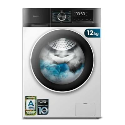 Abbildung von Cecotec Waschmaschine 12 kg Frontlader Bolero DressCode 12500 Inverter A, 1400 U/min, Plus Motor, 16 Progr, SteamMax, Pearl Drum, Delay Start, Drum Clean, Display, Allergy Care, Stop&amp;Go