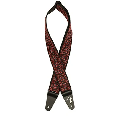 Abbildung von Fender Pasadena Woven Guitar Strap LATTICE RED