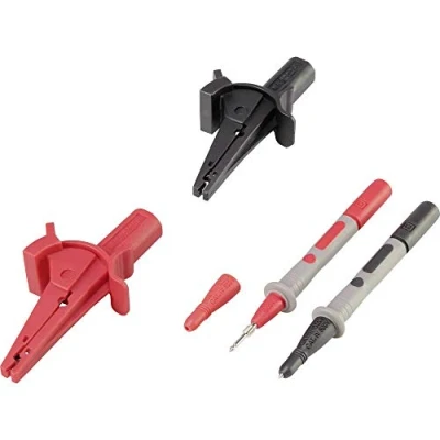 Abbildung von VOLTCRAFT MSS 103 Krokodilklemmen Set Buchse 4 mm CAT III 1000 V, IV 600 V Schwarz, Rot 1