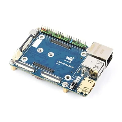 Abbildung von Mini Basisplatine für Raspberry Pi Compute Module 4 Lite/EMMC Series Module, mit Standard CM4 Sockel und Farbcodiertem 40PIN GPIO Header, Onboard Mehrere Anschlüsse
