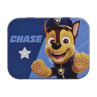 Abbildung von Paw Patrol Kinderpflaster Lizensiertes Produkt Metall Box 24 Pflaster Schönes Design Aufbewahrungsbox für Kinder Geeignet Rucksack Handtasche