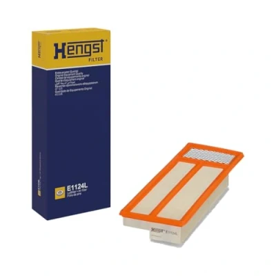 Abbildung von HENGST FILTER E1124L Luftfilter 55 131 357 Filtereinsatz FIAT: Doblo II Kasten / Kombi, Grande Punto Schrägheck, 500 ALFA ROMEO: MiTo