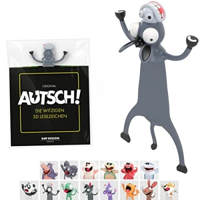 Abbildung von KXT Witzige 3D Lesezeichen Original AUTSCH! Cartoon Tiere Lustiges Geschenk für Kinder und Erwachsenee (Esel)