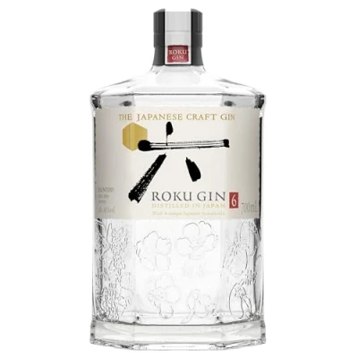 Abbildung von ROKU GIN 6 japanische Botanicals Meisterhaft destilliert in Japan für einen perfekt ausbalancierten Geschmack, 43% Vol 700ml Einzelflasche