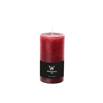 Abbildung von Wiedemann Marble Rustik Kerzen, Stumpenkerzen, Bordeaux 130 x Ø 68 mm