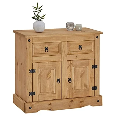 Abbildung von CARO Möbel Sideboard SALSA, Kommode Kiefer massiv, Schubladen, Buffetschrank, Landh