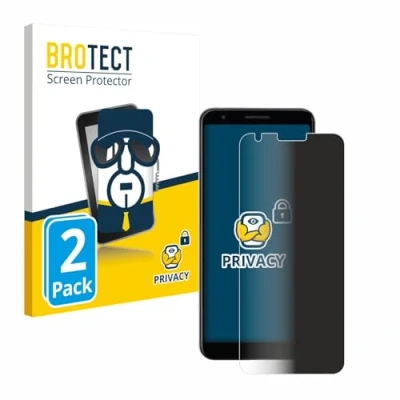 Abbildung von BROTECT (2 Stück Anti Spy Blickschutzfolie für Google Pixel 3a Privacy Screen Protector [Displayschutz Folie, Sichtschutz, Blaulichtfilter]