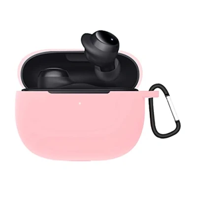 Abbildung von GIOPUEY Hülle für Redmi Buds 3 Lite, Transparent TPU Stoßfeste Schutzhülle, Ultradünn, Kein Geruch, Lite Silikon Pink