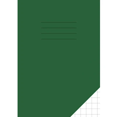 Abbildung von Maths Exercise Book 10mm Square A5: Squared Paper Jotter / Grid Notebook for School Mathematics Dark Green