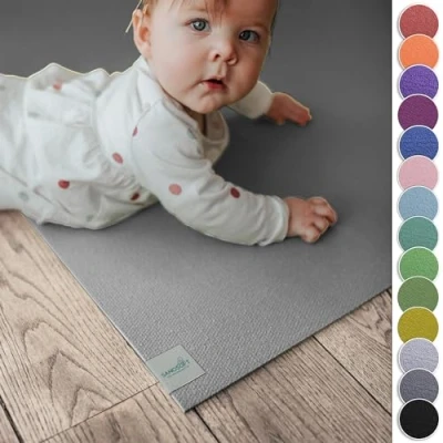 Abbildung von Sanosoft® Krabbelmatte Made in Germany &amp; Öko Tex 80cm X 220cm Hellgrau