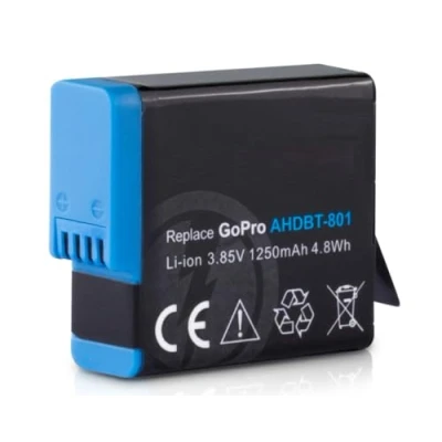 Abbildung von Power Li Ion Akku 1260mAh für GoPro Hero (2018) 5 6 7 8 Black, AHDBT 801, 701, 501, AABAT 001