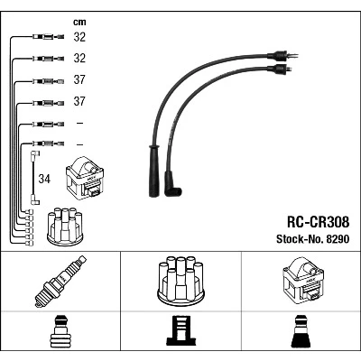 Abbildung von NGK 8290 Zündkabelsatz 5 CHRYSLER: Voyager / Grand 3