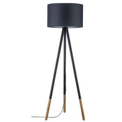 Abbildung von Paulmann 79633 Neordic Stehleuchte Rurik max. 1x20W Stehlampe für E27 Lampen Standleuchte mit Stoffschirm Grau/Holz 230V ohne Leuchtmittel